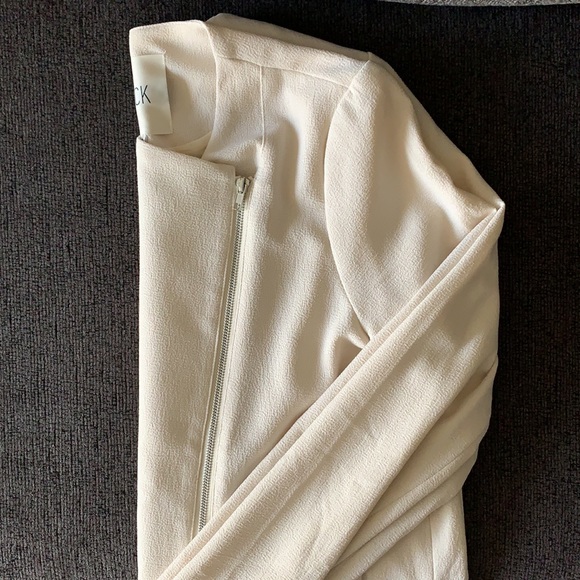 Jack, White Jacket w/ Asymmetrical Zip - Picture 2 of 3